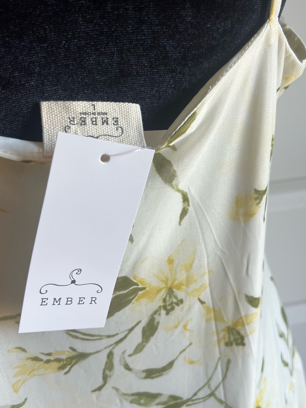 Women's White & Yellow Floral Ruffle Maxi Dress - Picture 6 of 6